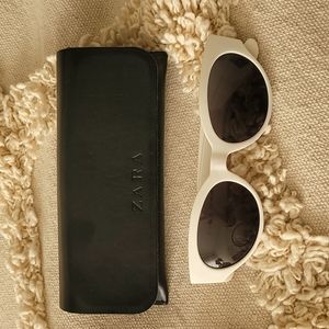 Zara White Cat Eye Sunglasses